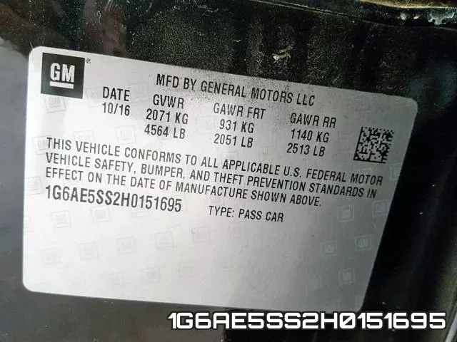 1G6AE5SS2H0151695 фото 2
