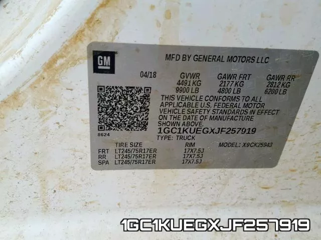 1GC1KUEGXJF257919 фото 2