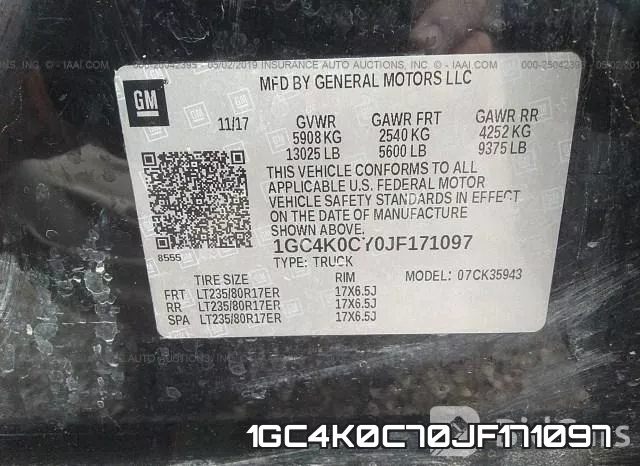 1GC4K0C70JF171097 фото 10