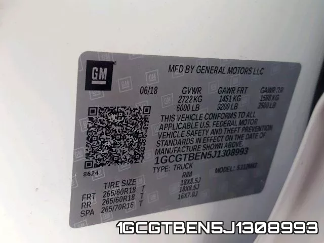 1GCGTBEN5J1308993 фото 2