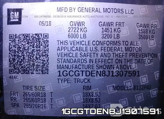 1GCGTDEN8J1307591 фото 10