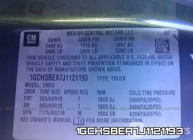 1GCHSBEA7J1121193 фото 10