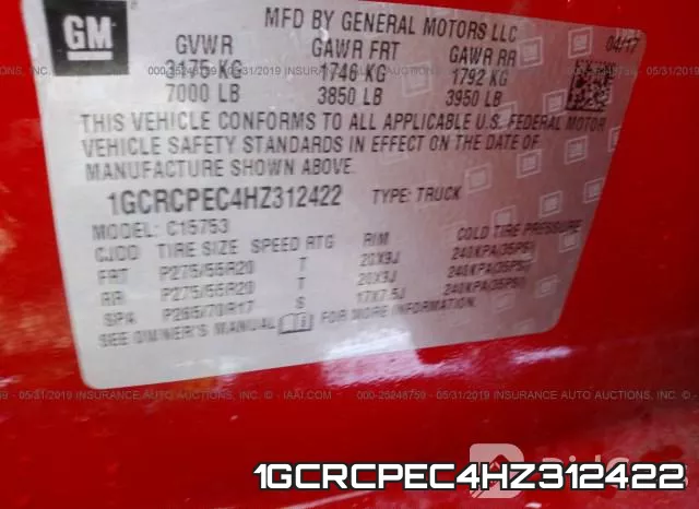 1GCRCPEC4HZ312422 фото 10
