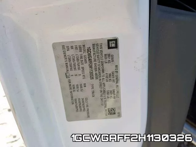 1GCWGAFF2H1130326 фото 2