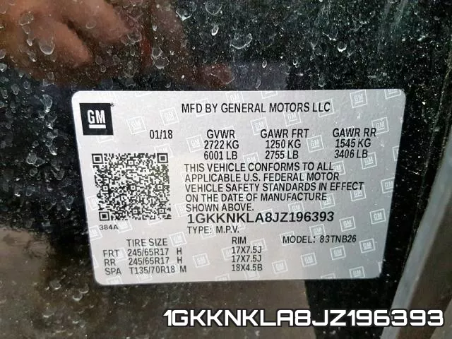 1GKKNKLA8JZ196393 фото 2