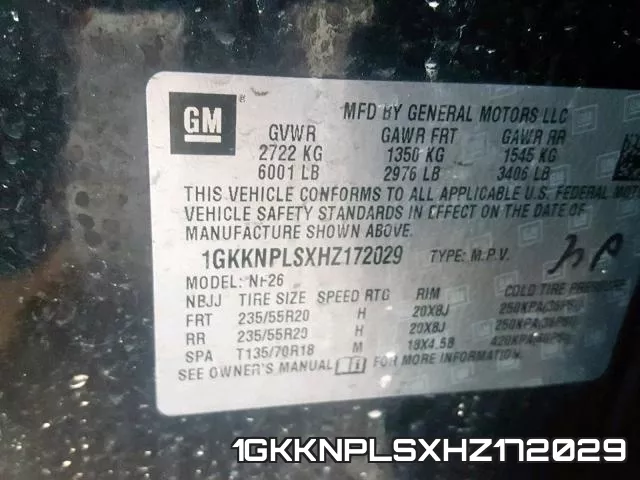 1GKKNPLSXHZ172029 фото 2