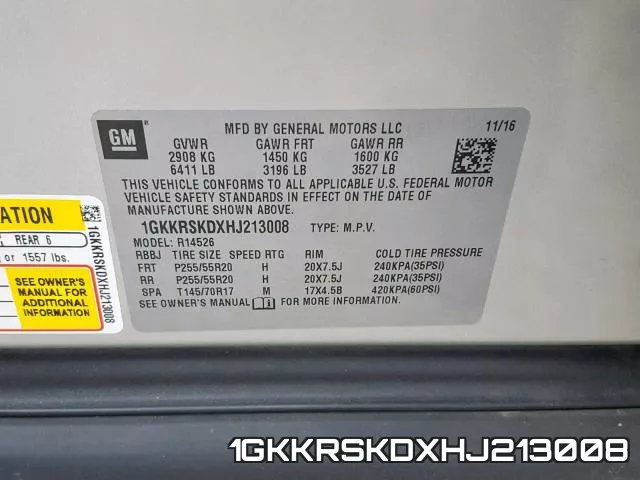 1GKKRSKDXHJ213008 фото 2