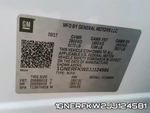 1GNERFKW2JJ124581 фото 2