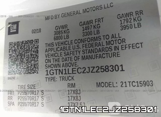 1GTN1LEC2JZ258301 фото 10