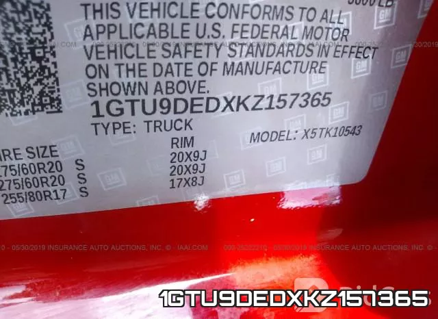 1GTU9DEDXKZ157365 фото 10