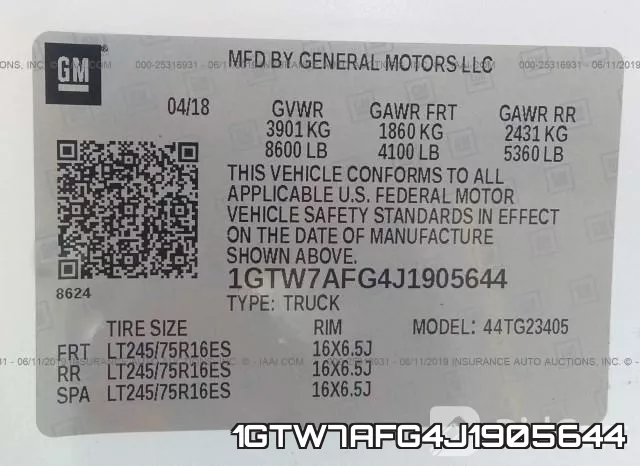 1GTW7AFG4J1905644 фото 10