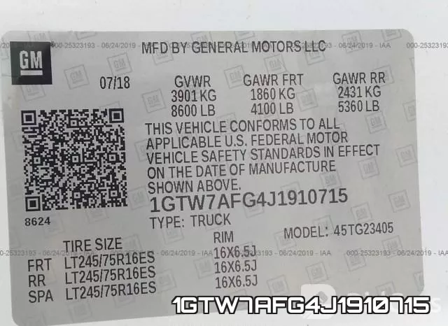 1GTW7AFG4J1910715 фото 10