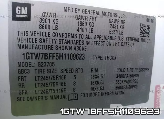 1GTW7BFF5H1109623 фото 10
