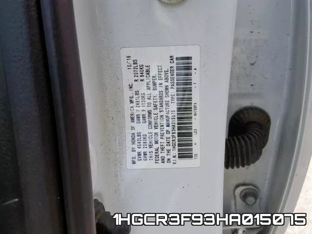 1HGCR3F93HA015075 фото 2
