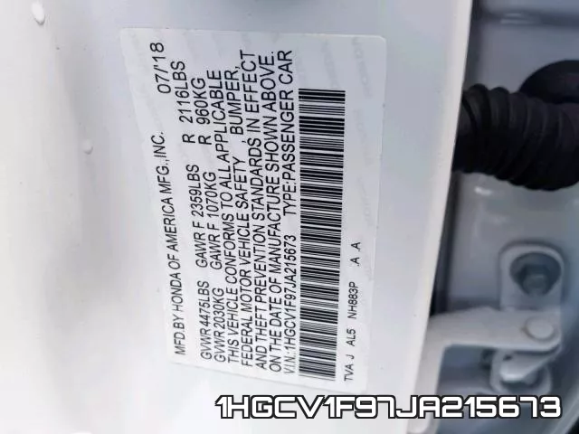 1HGCV1F97JA215673 фото 2