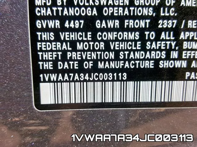 1VWAA7A34JC003113 фото 2