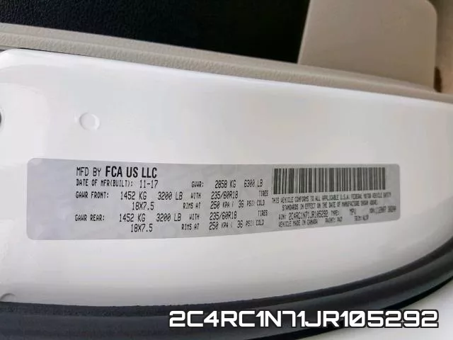 2C4RC1N71JR105292 фото 2