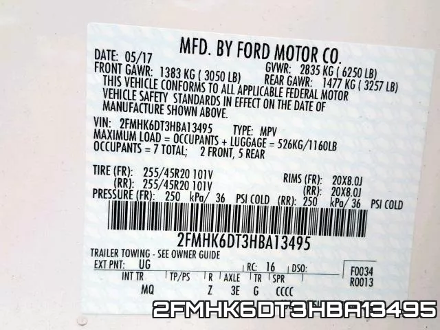2FMHK6DT3HBA13495 фото 2