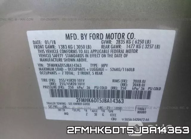 2FMHK6DT5JBA14363 фото 10