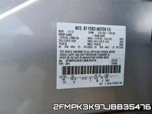 2FMPK3K97JBB35476 фото 2