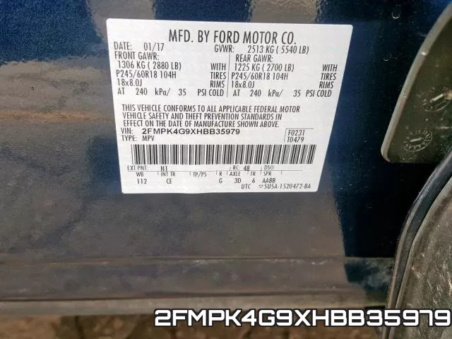 2FMPK4G9XHBB35979 фото 2