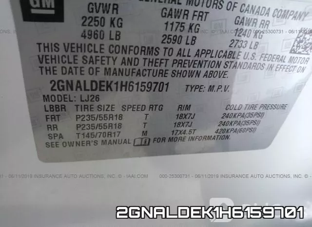 2GNALDEK1H6159701 фото 10