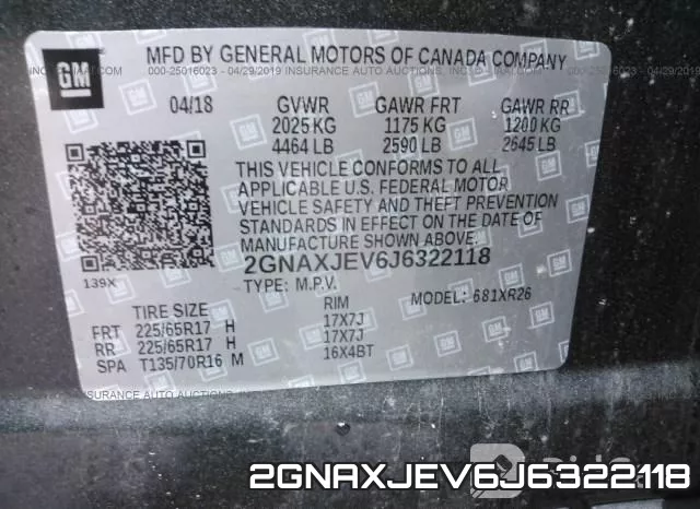 2GNAXJEV6J6322118 фото 10