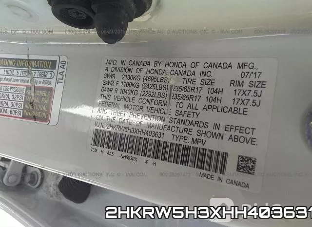 2HKRW5H3XHH403631 фото 10