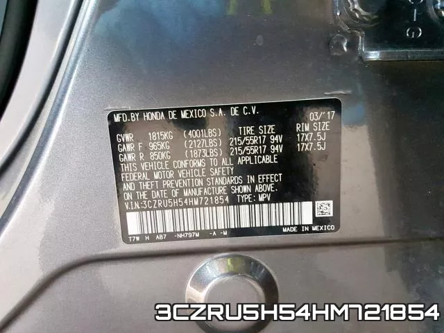 3CZRU5H54HM721854 фото 2