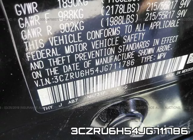 3CZRU6H54JG711786 фото 10