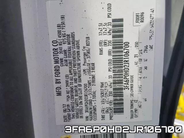 3FA6P0HD2JR106700 фото 2