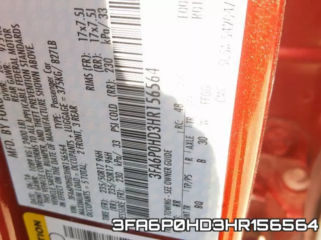 3FA6P0HD3HR156564 фото 2