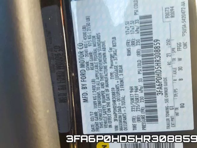 3FA6P0HD5HR308859 фото 2