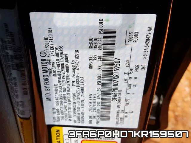 3FA6P0HD7KR159507 фото 2