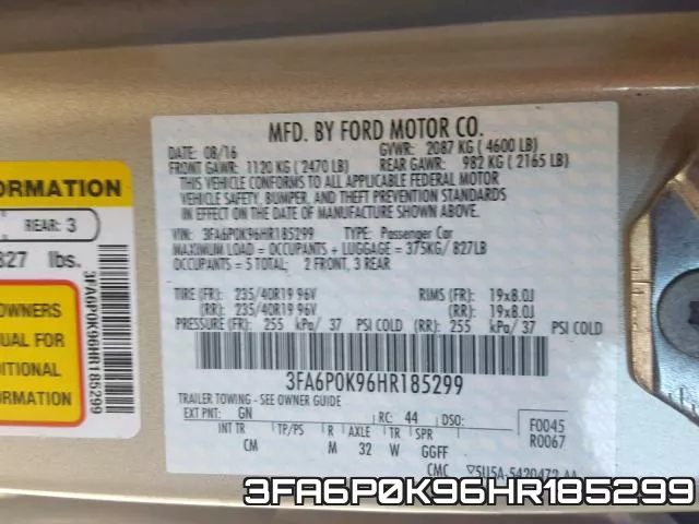 3FA6P0K96HR185299 фото 2