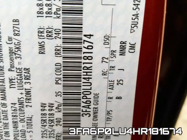 3FA6P0LU4HR181674 фото 2