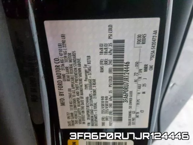 3FA6P0RU7JR124446 фото 2