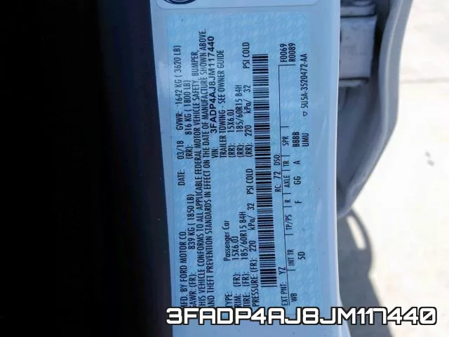 3FADP4AJ8JM117440 фото 2
