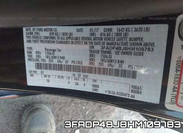 3FADP4BJ8HM109783 фото 10