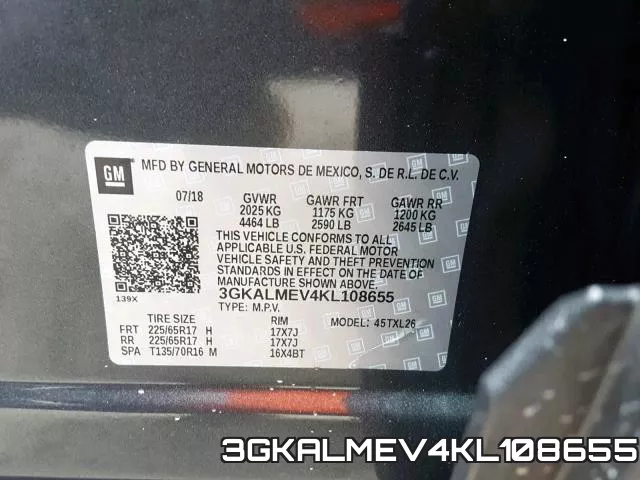 3GKALMEV4KL108655 фото 2