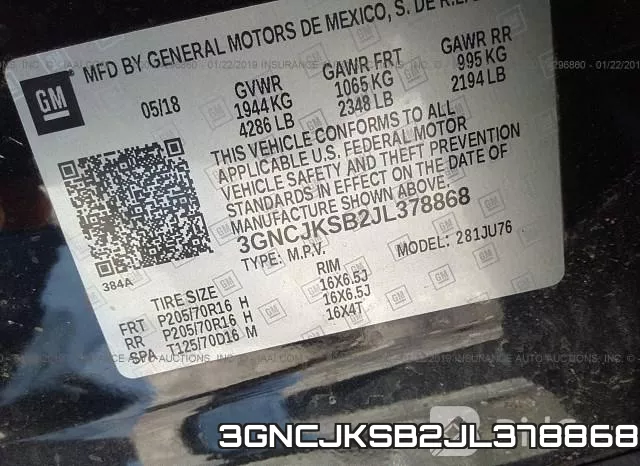 3GNCJKSB2JL378868 фото 9
