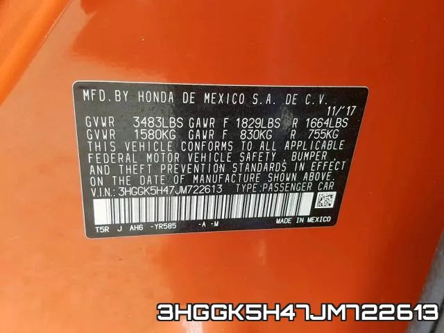 3HGGK5H47JM722613 фото 2