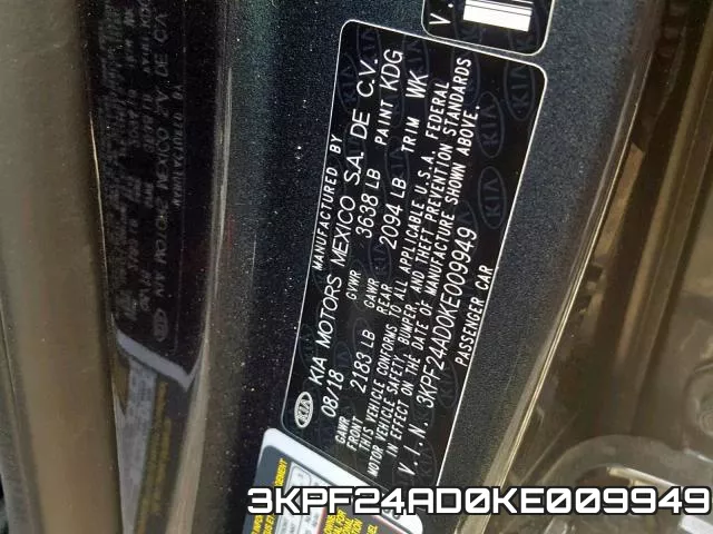 3KPF24AD0KE009949 фото 2