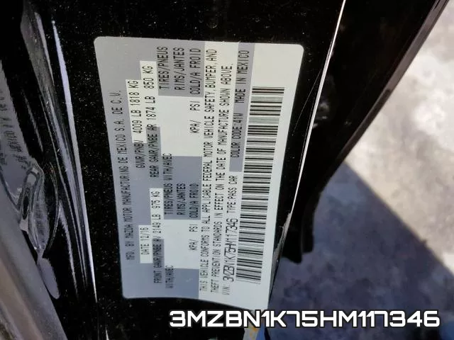 3MZBN1K75HM117346 фото 2