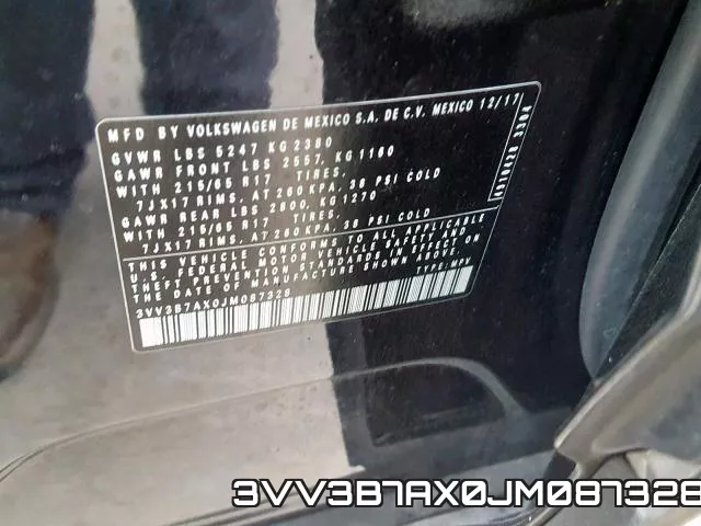 3VV3B7AX0JM087328 фото 2