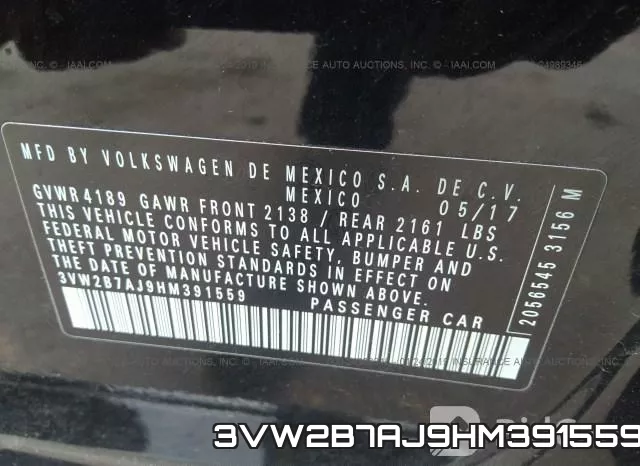 3VW2B7AJ9HM391559 фото 10