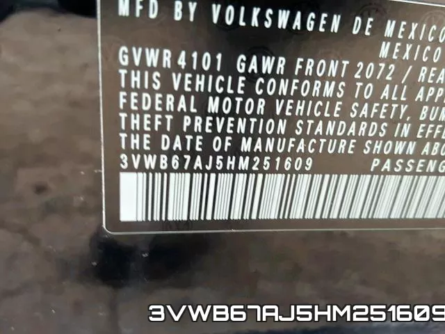 3VWB67AJ5HM251609 фото 2