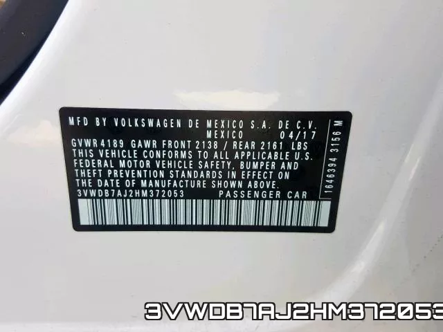 3VWDB7AJ2HM372053 фото 2