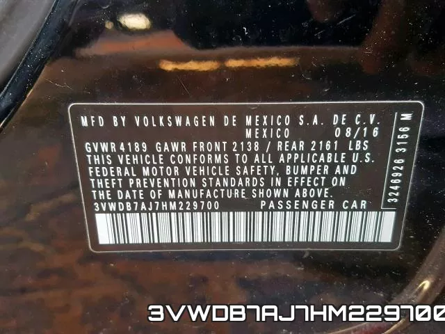 3VWDB7AJ7HM229700 фото 2