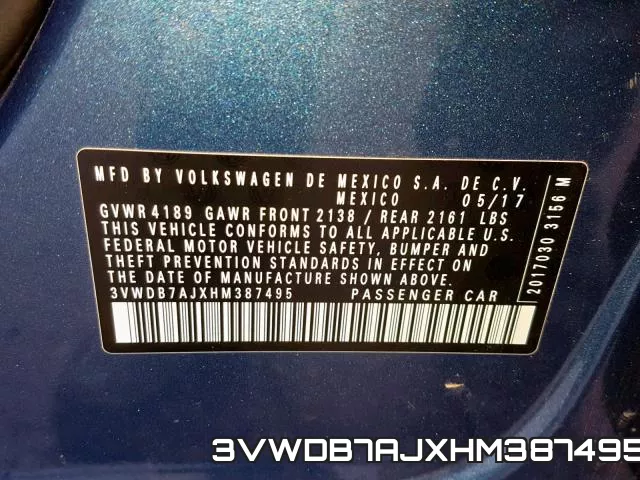3VWDB7AJXHM387495 фото 2